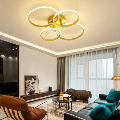 Deckenleuchte Wohnzimmer Gold, Rund | Solara