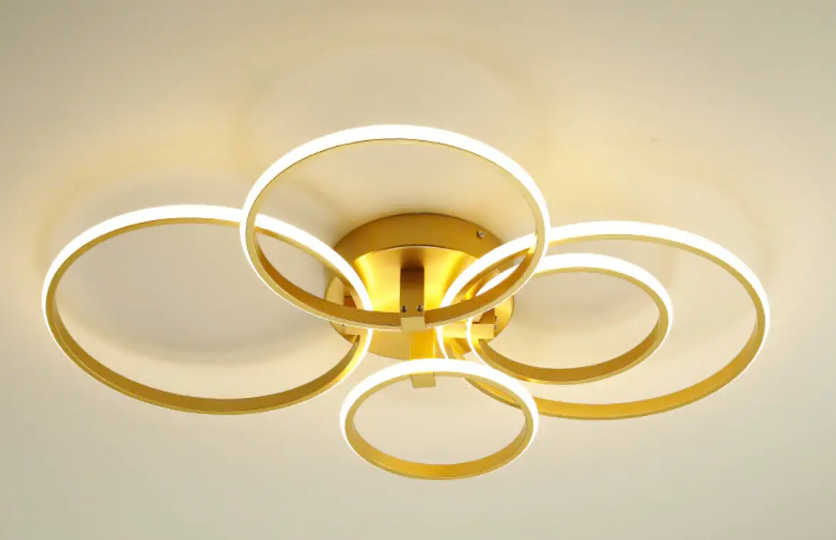 Deckenleuchte Wohnzimmer Gold, Rund | Solara