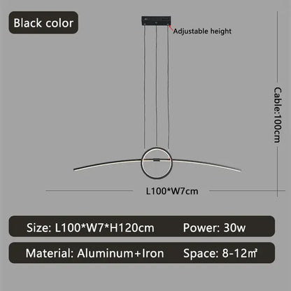 Design Pendelleuchte, Schwarz und Gold, Dimmbar | Luxara