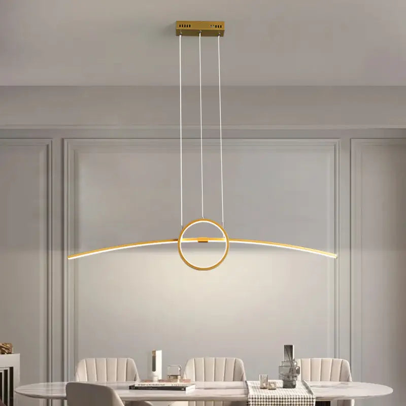 Design Pendelleuchte, Schwarz und Gold, Dimmbar | Luxara