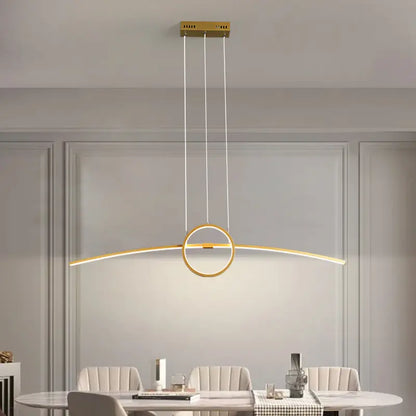 Design Pendelleuchte, Schwarz und Gold, Dimmbar | Luxara