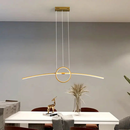 Design Pendelleuchte, Schwarz und Gold, Dimmbar | Luxara