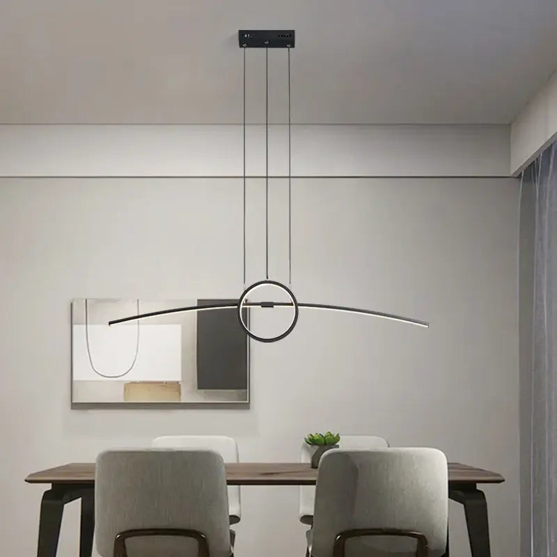 Design Pendelleuchte, Schwarz und Gold, Dimmbar | Luxara