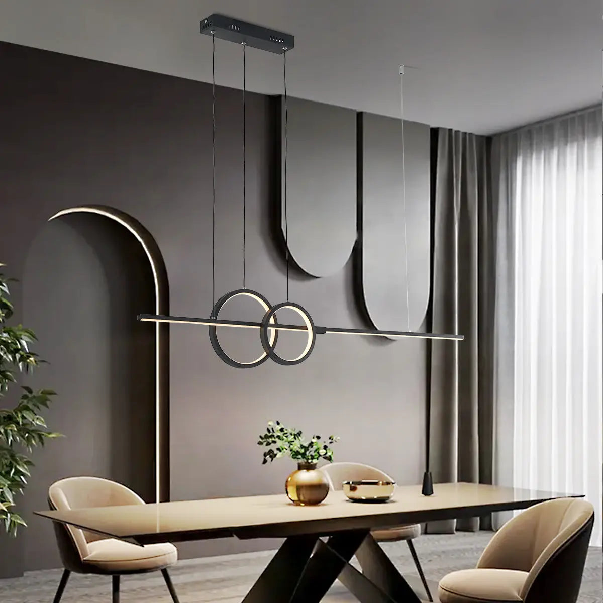 Pendelleuchte Design, Schwarz oder Gold | Luxara
