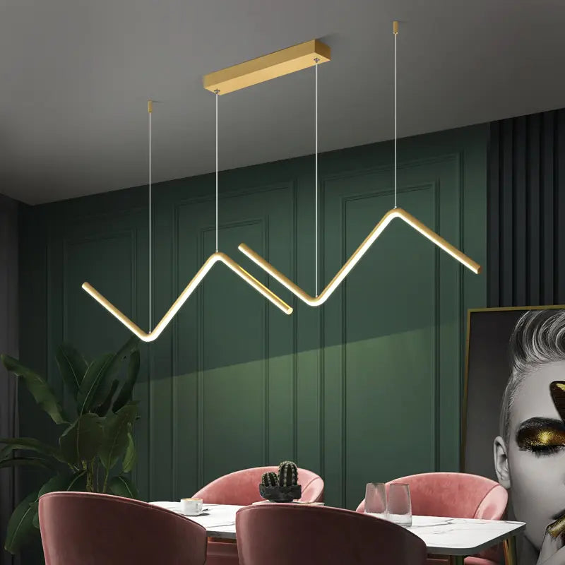 Design Pendelleuchte, Schwarz und Gold | Gnistør