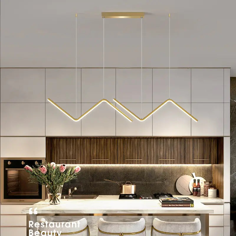 Design Pendelleuchte, Schwarz und Gold | Gnistør
