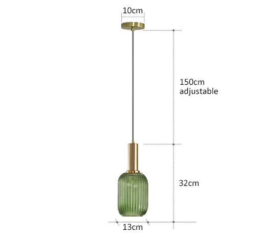 Pendelleuchte Glas, Grun | Vitrum