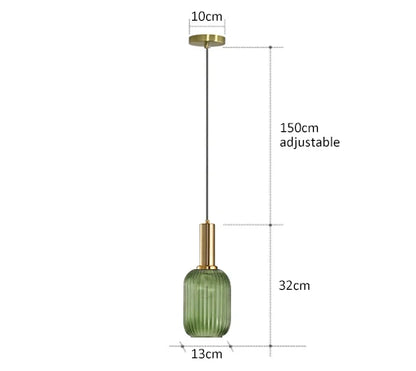 Pendelleuchte Glas, Grun | Vitrum