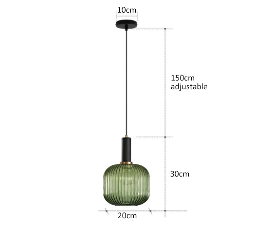 Pendelleuchte Glas, Grun | Vitrum