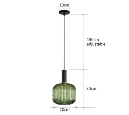 Pendelleuchte Glas, Grun | Vitrum