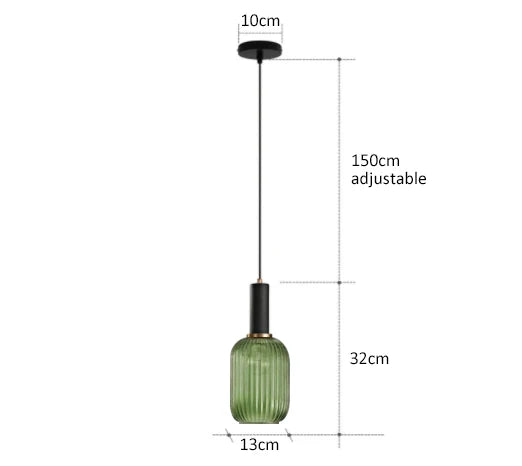 Pendelleuchte Glas, Grun | Vitrum