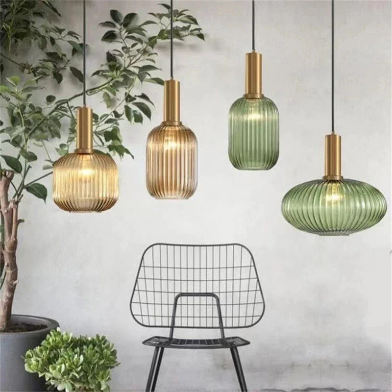 Pendelleuchte Glas, Grun | Vitrum