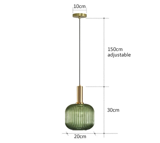 Pendelleuchte Glas, Grun | Vitrum