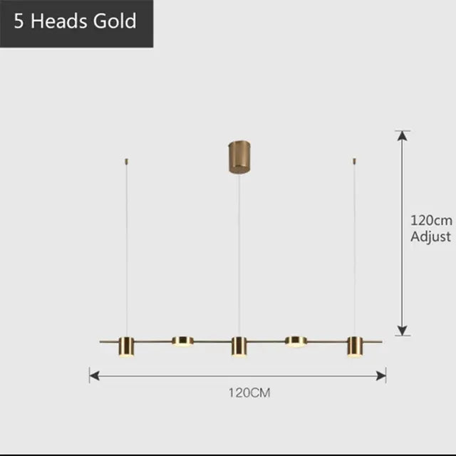 Moderne Pendelleuchte esstisch, Gold und Schwarz | Aurum