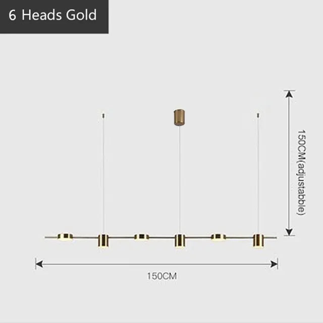 Moderne Pendelleuchte esstisch, Gold und Schwarz | Aurum