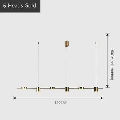 Moderne Pendelleuchte esstisch, Gold und Schwarz | Aurum