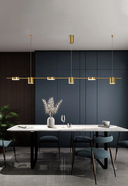 Moderne Pendelleuchte esstisch, Gold und Schwarz | Aurum