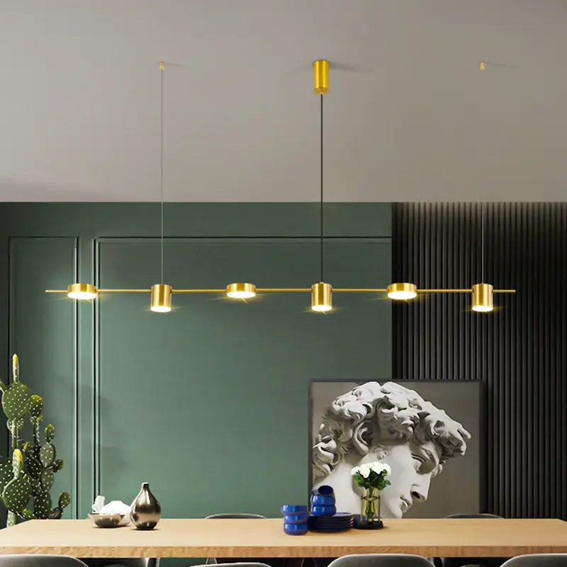 Moderne Pendelleuchte esstisch, Gold und Schwarz | Aurum