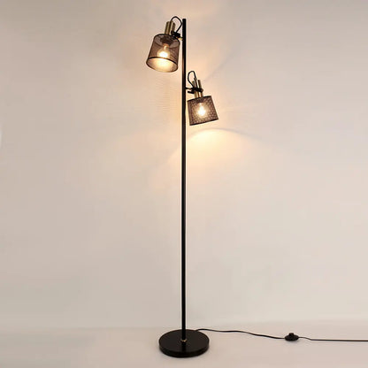 Stehlampe schwarz Industrial | Spatium