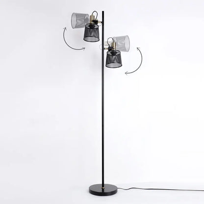 Stehlampe schwarz Industrial | Spatium