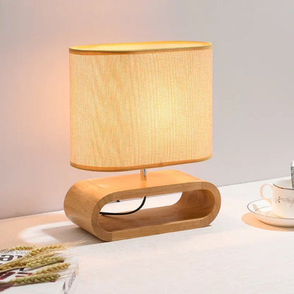 Tischlampe Holz, Rund | Lignum