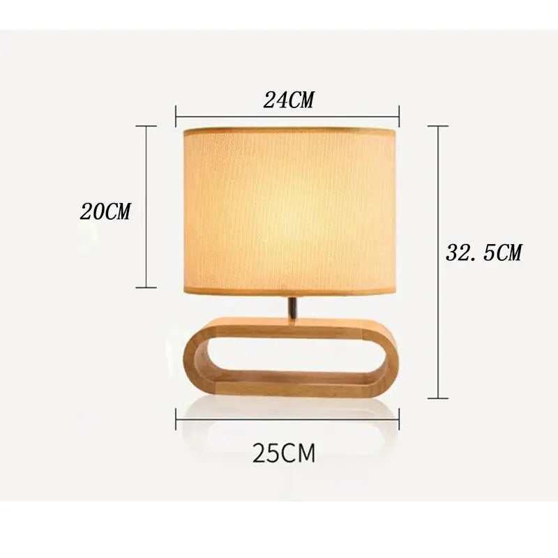 Tischlampe Holz, Rund | Lignum